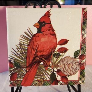 DECOUPAGE CANVAS PRINTS RED CARDINAL